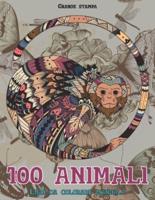 Libri Da Colorare Mandala - Grande Stampa - 100 Animali