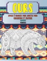Livres À Colorier Pour Adultes Pour Marqueurs Et Crayons - Mandala - Animaux - Ours