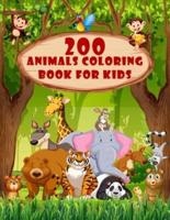 200 Animals Coloring Book For Kids