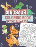 Dinosaur Coloring Book for Kids Ages 4-8