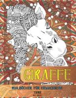 Malbücher Für Erwachsene - Big Print - Tiere - Giraffe
