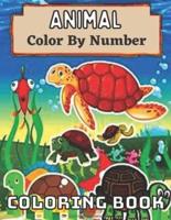 Animal Color By Number Coloring Book