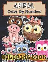 Animal Color By Number Coloring Book