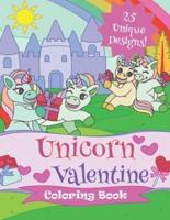 Unicorn Valentine Coloring Book