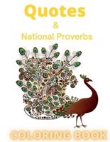 Quotes & National Proverbs COLORING BOOK