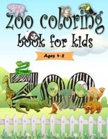 zoo coloring book for kids ages 4-8: Animals coloring book for kids I Size : 8.5"x11" inches