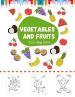 Vegetables and Fruits Coloring Book