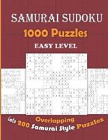 Samurai Sudoku 1000 Puzzles Overlapping Into 200 Samurai Style Puzzles - Easy Level