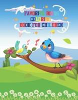 Favorite Birds Coloring Book for Children