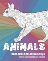 Zendangle Coloring Books - Animals - Stress Relieving Designs Animals