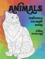 Zendoodle Coloring Books - Animals - Under 10 Dollars