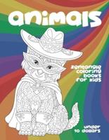 Zentangle Coloring Books for Kids - Animals - Under 10 Dollars