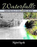 Waterfalls Grayscale Coloring Book