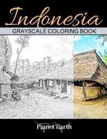 Indonesia Grayscale Coloring Book