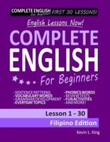 English Lessons Now! Complete English For Beginners Lesson 1 - 30 Filipino Edition