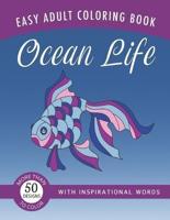 Ocean Life: An Easy Large Print Adult Coloring Book Activity for Alzheimer's Patients and Seniors With Dementia
