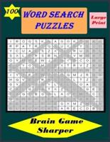 Word Search Puzzle 100 Large-Print Brain Game Sharper