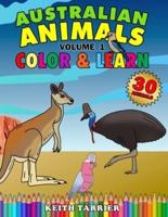 Australian Animals Volume 1 - Color & Learn
