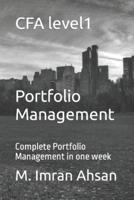 CFA level1: Portfolio Management : Complete Portfolio Management in one week