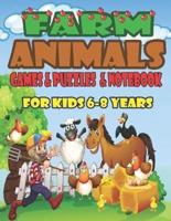 The Farm Animals for Kids Games, Puzzles and Notebook