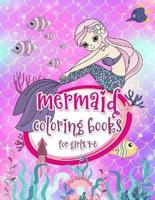 Mermaid Coloring Books For Girls 4-8