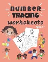 Number Tracing Worksheets Ages 3+