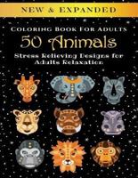 50 Animals - Adult Coloring Book