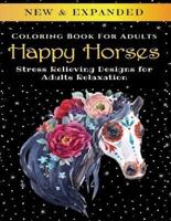 Happy Horses - Adult Coloring Book