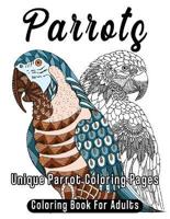 Parrots Coloring Book For Adults