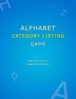 Alphabet Category Listing Game