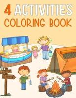 4 Activities Coloring Book