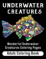Underwater Creatures Adult Coloring Book