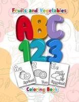 Fruits and Vegetables ABC Coloring Book