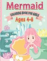 Mermaid Coloring Book for Girls Ages 4-8