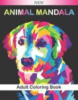 Animal Mandala Adult Coloring Book