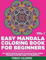 Easy Mandala Coloring Book For Beginners