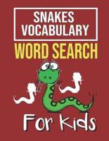Snakes Vocabulary Word Search for Kids