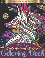Stress Relief-Cool Animal Design Coloring Book