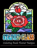 Stained Glass Coloring Book Flower Designs