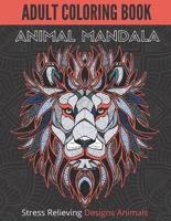 Adult Coloring Book Animal Mandala