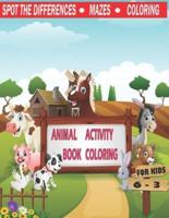 Animal Activity Book Coloring