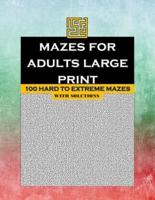 Mazes for Adults Large Print