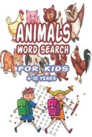 Animals Word Search for Kids 6-10 Years