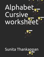 Alphabet Cursive Worksheet