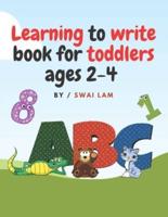 Learning to Write Book for Toddlers Ages 2-4