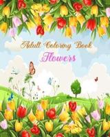 Adult Coloring Book Flowers