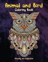 Animal and Bird - Coloring Book - Relaxing and Inspiration
