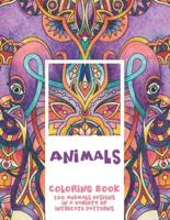 Animals - Coloring Book - 100 Animals Designs in a Variety of Intricate Patterns