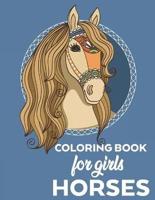 Coloring Book for Girls Horses