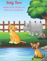 Baby Tiere - Malbuch Für Kinder Im Alter Von 4-8 Jahren